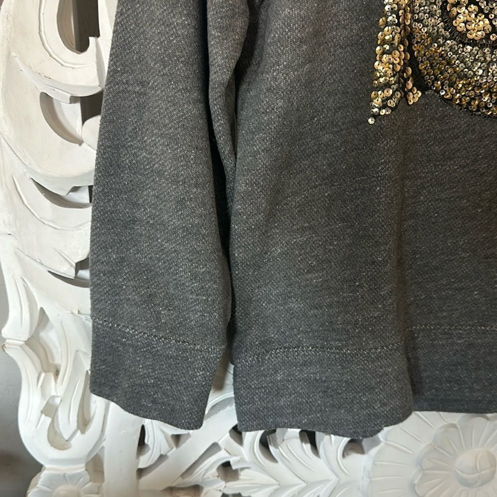 J. Crew rhino sequin sweatshirt RARE - Picture 3 of 6